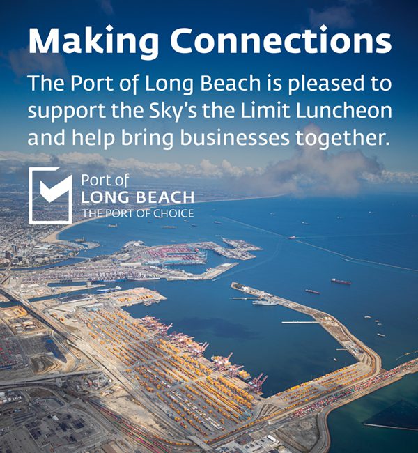 Aerial view of Port of Long Beach